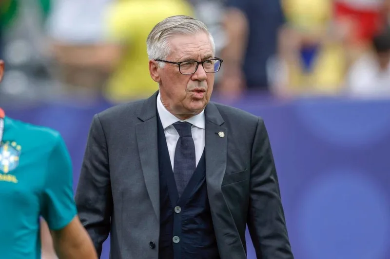 Ancelotti confirma ataque do Brasil com Vini Jr., Endrick, Estêvão e Raphinha