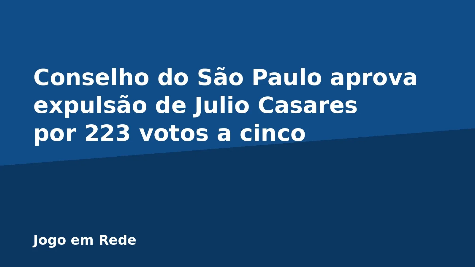 Conselho do São Paulo aprova expulsão de Julio Casares por 223 votos a cinco