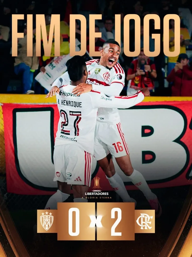 Flamengo vence o Del Valle em Quito e abre vantagem nas quartas da Libertadores