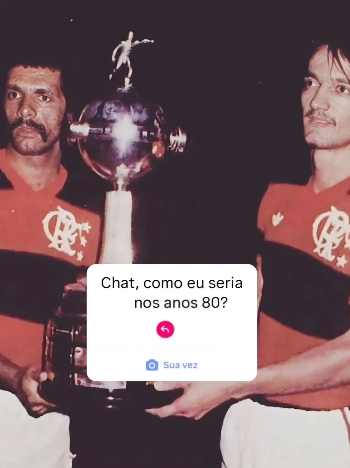 Flamengo usa fotos reais da década de 80 em brincadeira nas redes sociais
