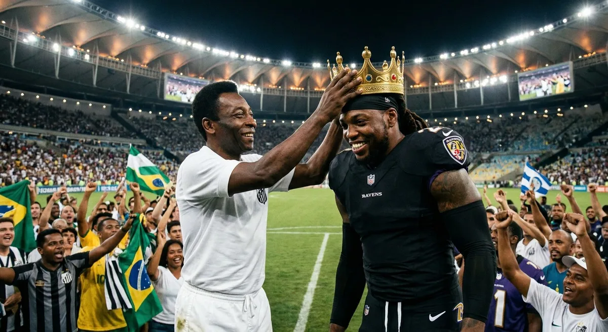 Derrick Henry mira touchdown no Maracanã, palco do milésimo gol de Pelé