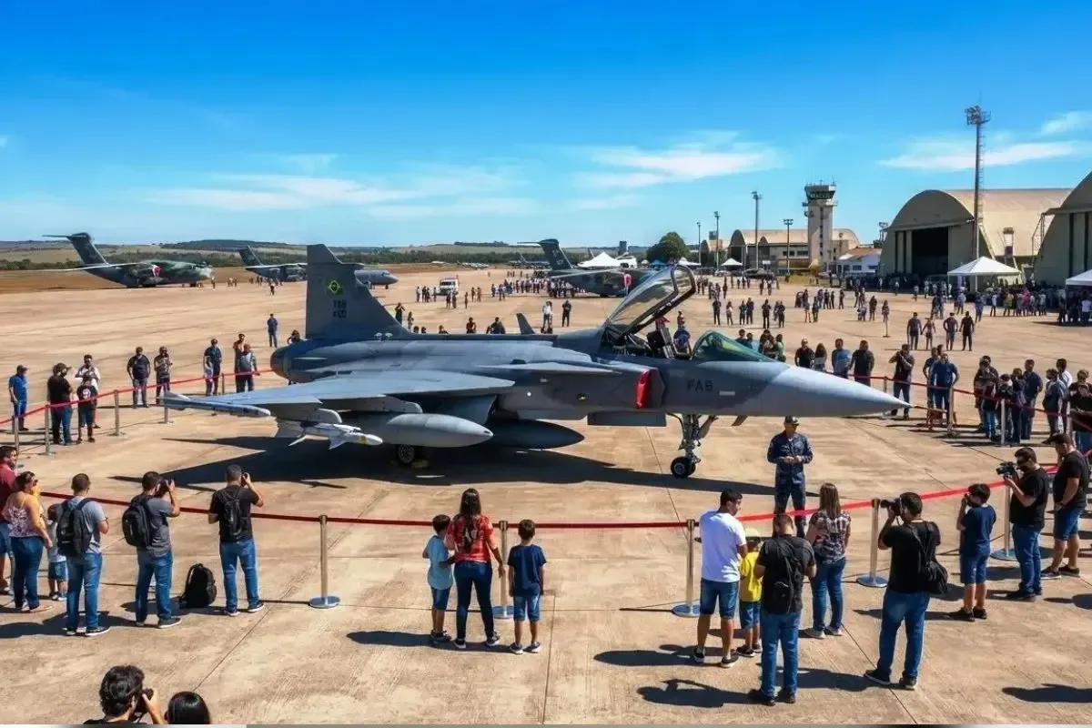 Base Aérea de Anápolis recebe público com Gripen, KC-390 e Esquadrilha da Fumaça
