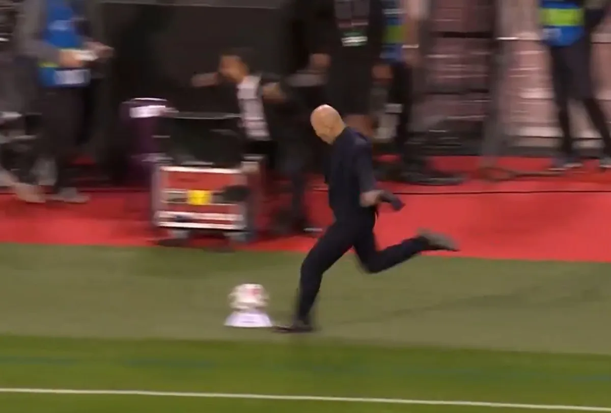 Zidane abandona discrição e celebra gol da França contra a Bélgica