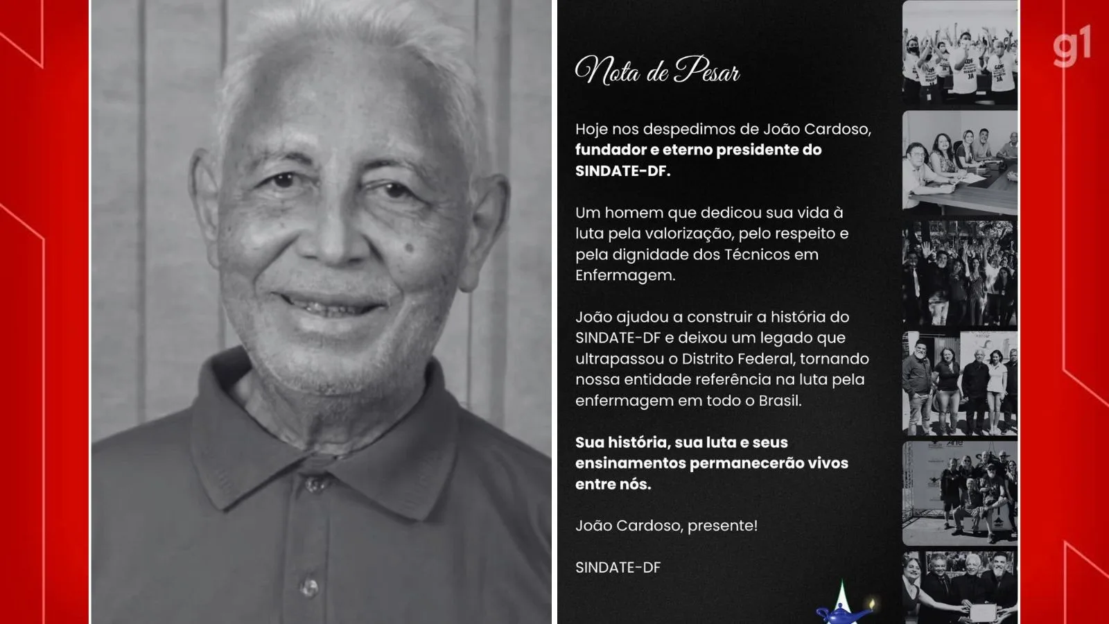 João Cardoso, fundador do Sindate-DF, morre aos 75 anos