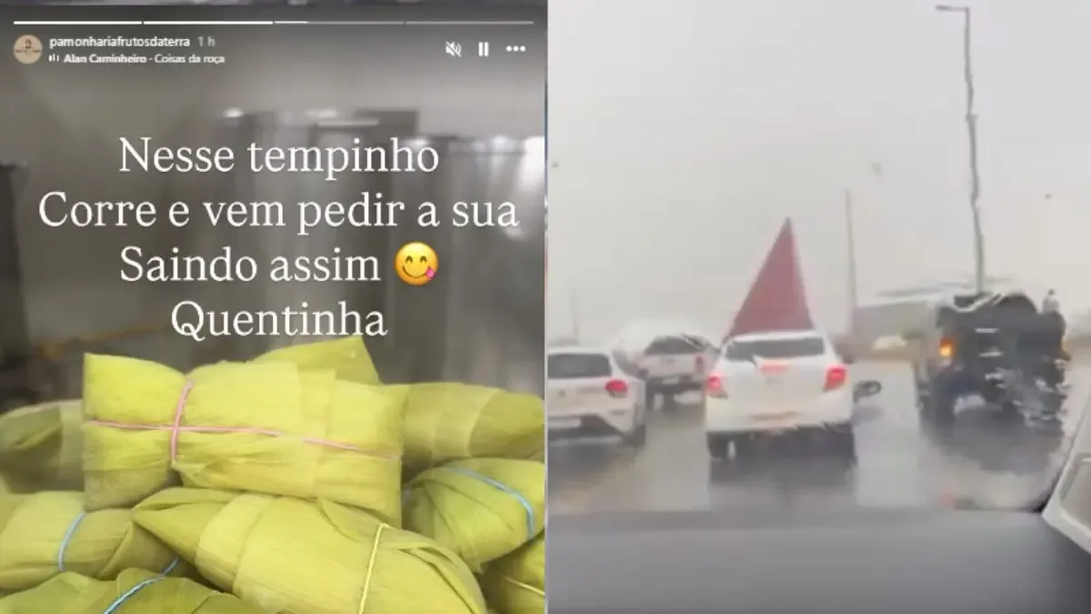 Chuva em Goiânia movimenta pamonharias e provoca acidente na GO-020