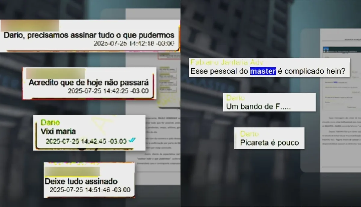 Mensagens mostram alertas ignorados em operações do BRB com o Banco Master