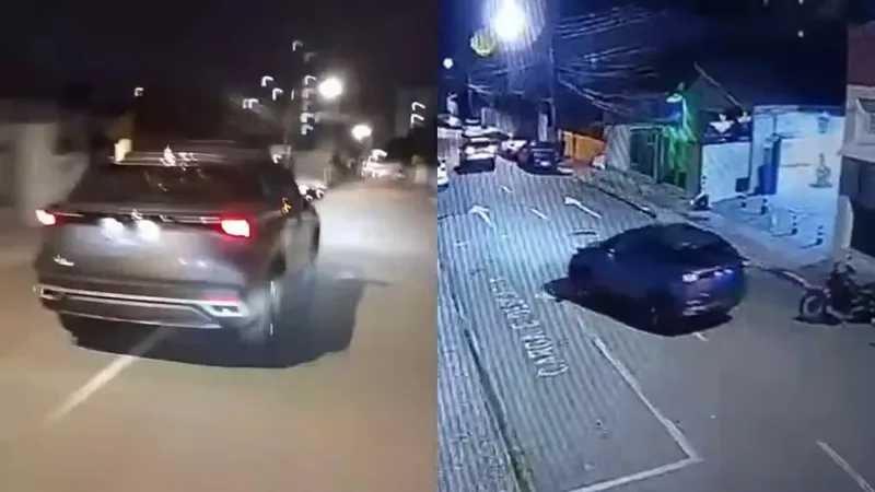Três menores furtam carro e batem em motocicleta em Florianópolis