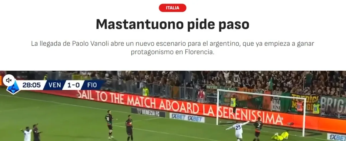Mastantuono faz três gols e supera marca de Messi na Itália