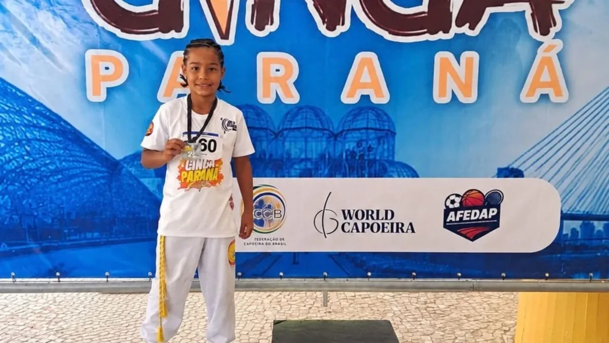 Capoeirista de Guaratuba, aos sete anos, garante vaga no VMB12