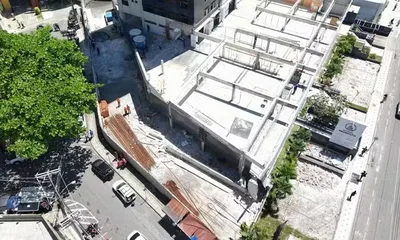 Trabalhador sofre ferimentos leves após queda de marquise em Salvador