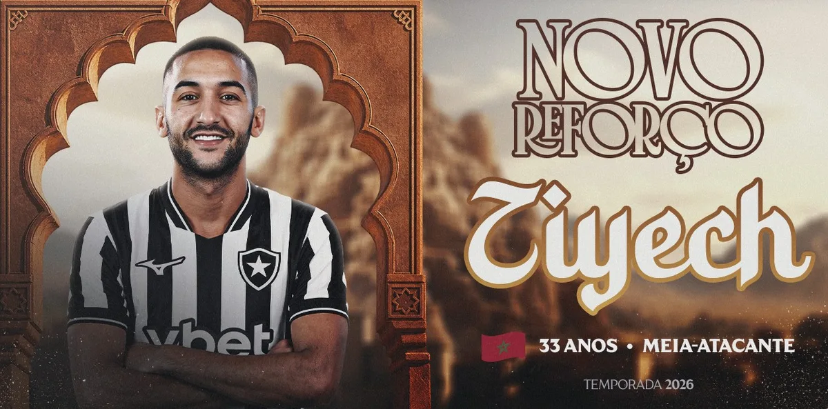 Botafogo confirma Hakim Ziyech com contrato até o fim de 2028