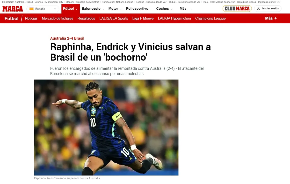 Trio brasileiro ganha destaque na Espanha após virada sobre a Austrália