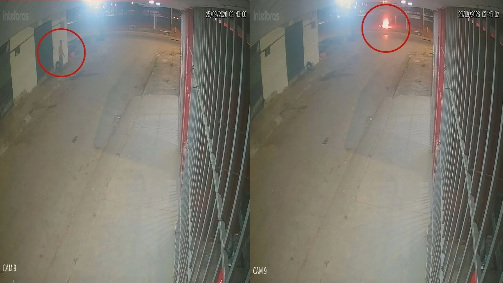 Câmera registra homem colocando fogo em local onde bebê foi encontrado carbonizado