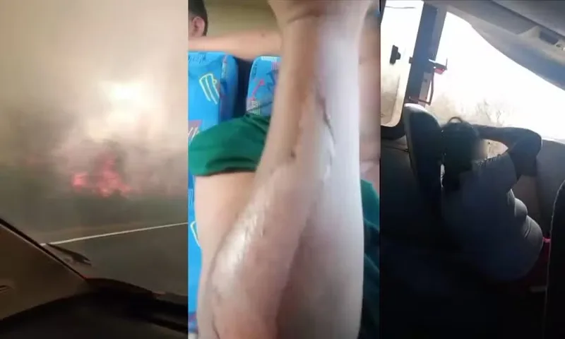 Incêndio atinge ônibus com pacientes e deixa 19 feridos na Bahia